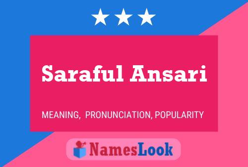 Affiche de nom Saraful Ansari