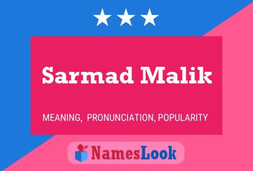 Affiche de nom Sarmad Malik