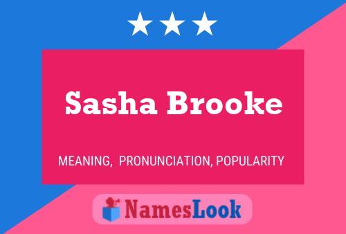 Affiche de nom Sasha Brooke