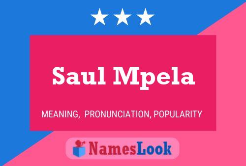 Affiche de nom Saul Mpela