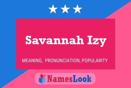 Affiche de nom Savannah Izy