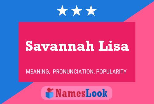 Affiche de nom Savannah Lisa