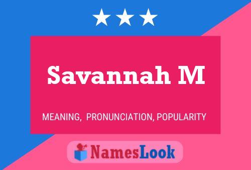 Affiche de nom Savannah M