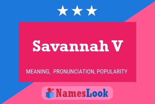 Affiche de nom Savannah V