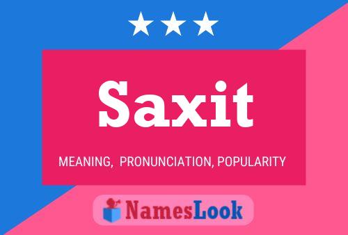 Affiche de nom Saxit