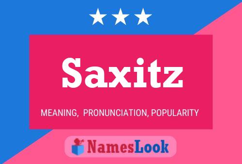 Affiche de nom Saxitz