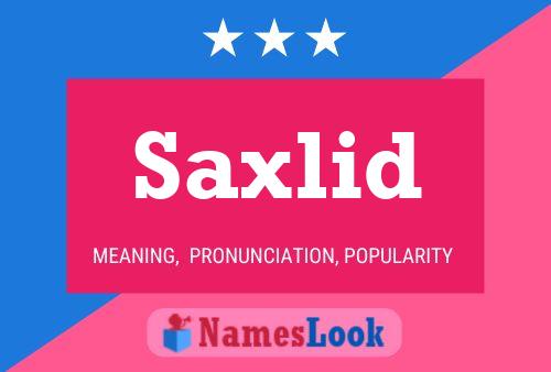 Affiche de nom Saxlid