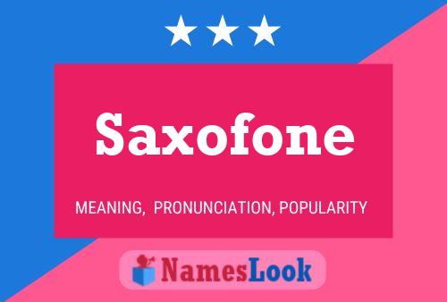 Affiche de nom Saxofone