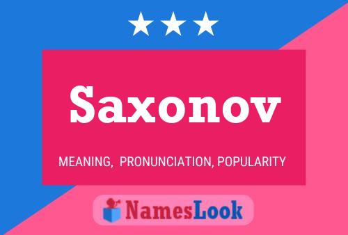 Affiche de nom Saxonov