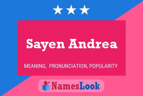 Affiche de nom Sayen Andrea