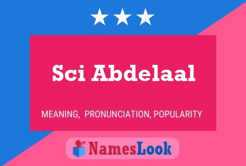 Affiche de nom Sci Abdelaal