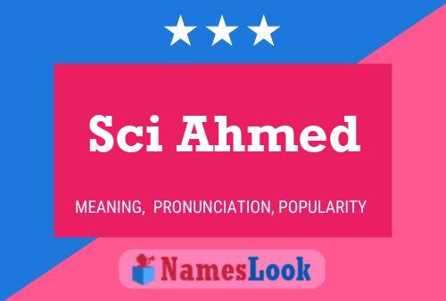 Affiche de nom Sci Ahmed