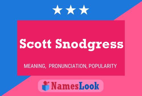 Affiche de nom Scott Snodgress