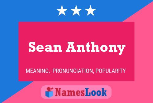 Affiche de nom Sean Anthony