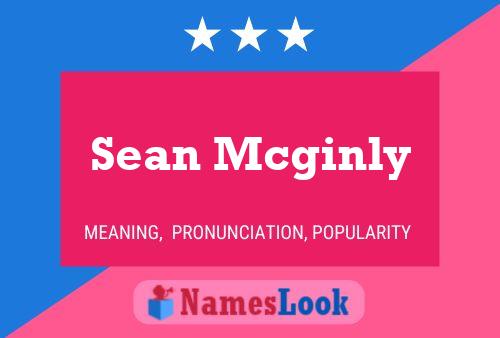 Affiche de nom Sean Mcginly