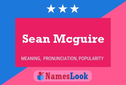 Affiche de nom Sean Mcguire