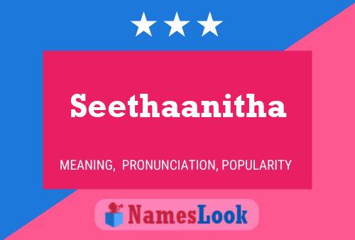 Affiche de nom Seethaanitha