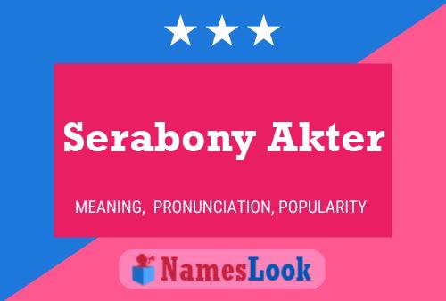 Affiche de nom Serabony Akter