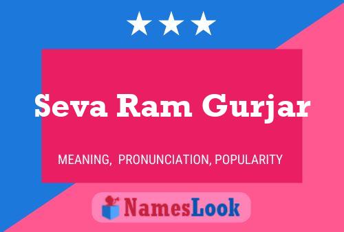 Affiche de nom Seva Ram Gurjar