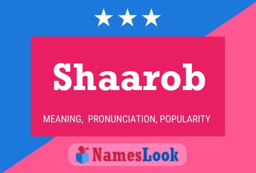 Affiche de nom Shaarob