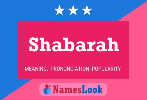 Affiche de nom Shabarah