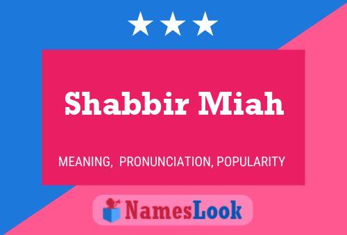 Affiche de nom Shabbir Miah