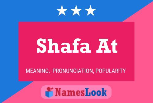 Affiche de nom Shafa At