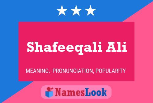 Affiche de nom Shafeeqali Ali