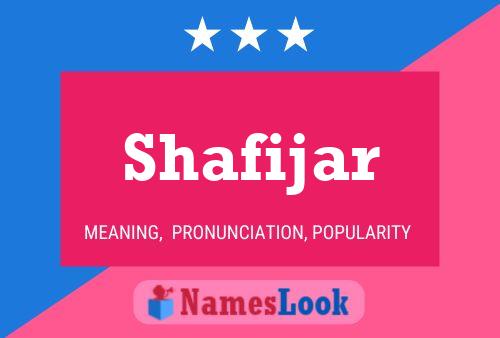 Affiche de nom Shafijar