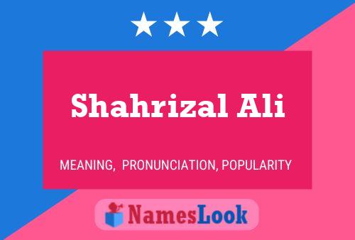 Affiche de nom Shahrizal Ali