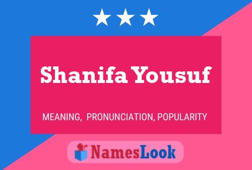 Affiche de nom Shanifa Yousuf