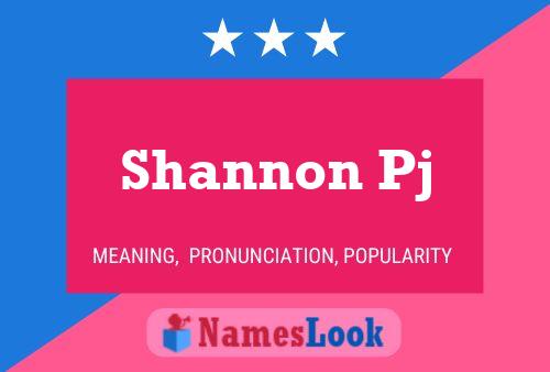 Affiche de nom Shannon Pj