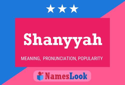 Affiche de nom Shanyyah