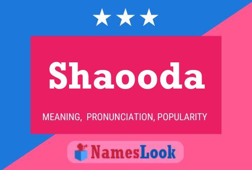 Affiche de nom Shaooda