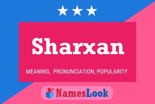 Affiche de nom Sharxan