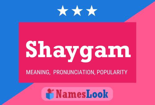 Affiche de nom Shaygam