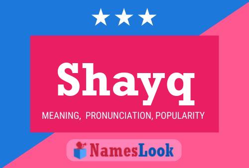 Affiche de nom Shayq