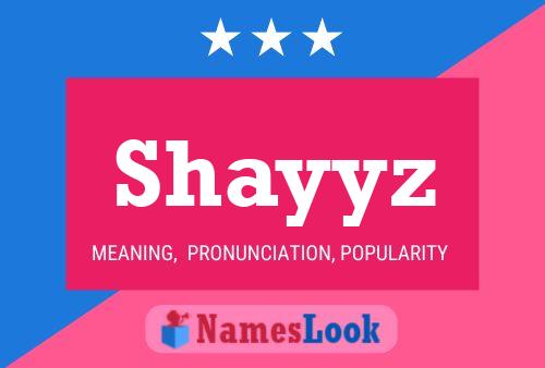 Affiche de nom Shayyz