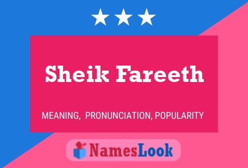 Affiche de nom Sheik Fareeth