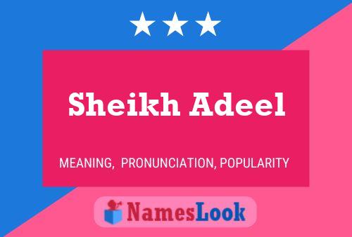 Affiche de nom Sheikh Adeel