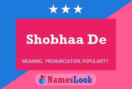 Affiche de nom Shobhaa De