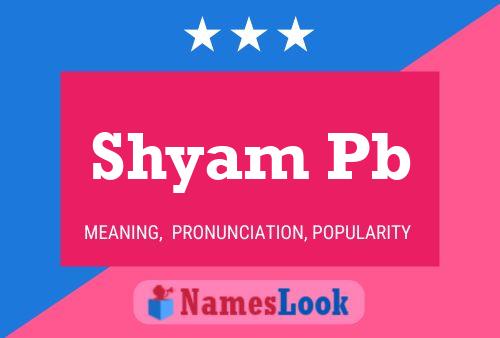 Affiche de nom Shyam Pb