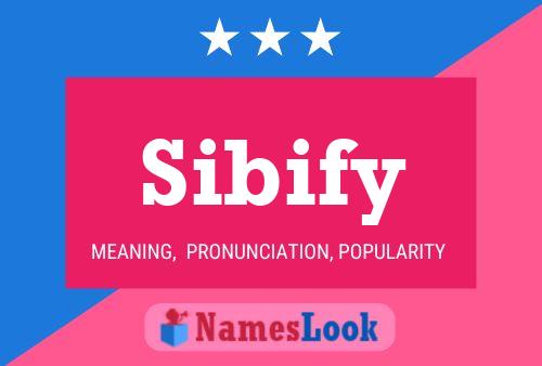 Affiche de nom Sibify