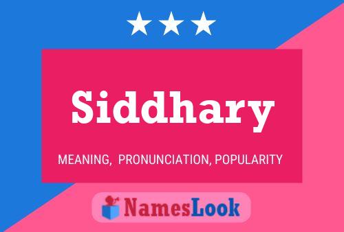 Affiche de nom Siddhary