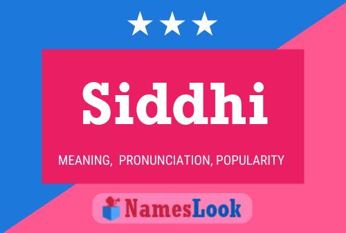 Affiche de nom Siddhi