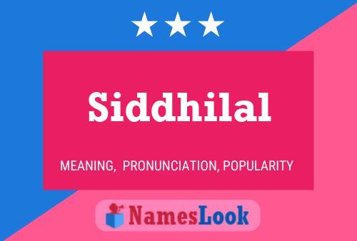 Affiche de nom Siddhilal