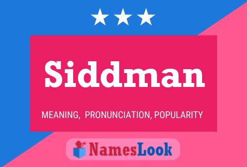 Affiche de nom Siddman