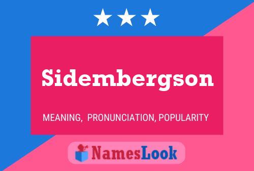 Affiche de nom Sidembergson