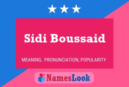 Affiche de nom Sidi Boussaid