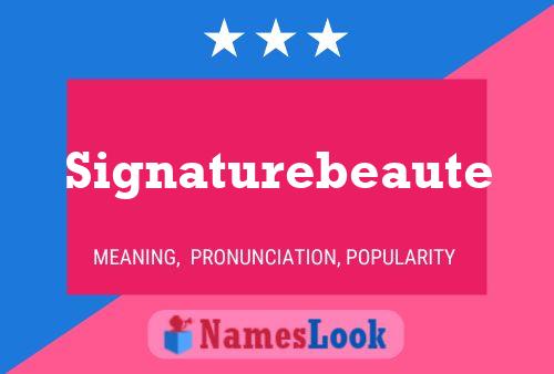 Affiche de nom Signaturebeaute